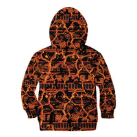 Polynesia Lava Monster Cosplay Kid Hoodie Fiery Glowing Volcano Crack Pattern