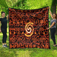 Polynesia Lava Monster Cosplay Quilt Fiery Glowing Volcano Crack Pattern