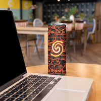 Polynesia Lava Monster Cosplay Skinny Tumbler Fiery Glowing Volcano Crack Pattern
