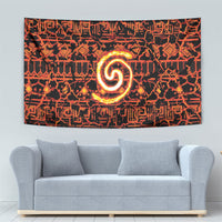 Polynesia Lava Monster Cosplay Tapestry Fiery Glowing Volcano Crack Pattern