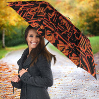 Polynesia Lava Monster Cosplay Umbrella Fiery Glowing Volcano Crack Pattern