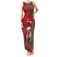 Guam Christmas Family Matching Tank Maxi Dress and Hawaiian Shirt Chamorro Seal Hat Santa Tribal Waves - Polynesian Pride