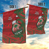 Guam Christmas Garden Flag Chamorro Seal Hat Santa Tribal Waves - Polynesian Pride