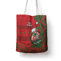Guam Christmas Tote Bag Chamorro Seal Hat Santa Tribal Waves DT05 - Polynesian Pride
