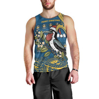 Nauru Christmas Men Tank Top Frigatebird Bird Santa Tribal Waves - Polynesian Pride
