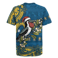 Nauru Christmas Rugby Jersey Frigatebird Bird Santa Tribal Waves DT05 - Polynesian Pride