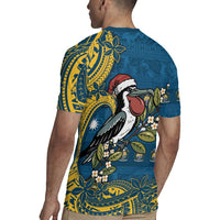 Nauru Christmas Rugby Jersey Frigatebird Bird Santa Tribal Waves DT05 - Polynesian Pride