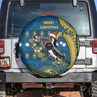 Nauru Christmas Spare Tire Cover Frigatebird Bird Santa Tribal Waves - Polynesian Pride