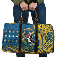 Nauru Christmas Travel Bag Frigatebird Bird Santa Tribal Waves - Polynesian Pride