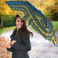 Nauru Christmas Umbrella Frigatebird Bird Santa Tribal Waves - Polynesian Pride