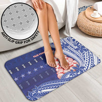 Northern Mariana Islands Christmas Bathroom Set Seashell Xmas Tree Tribal Waves - Polynesian Pride