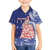 Northern Mariana Islands Christmas Family Matching Long Sleeve Bodycon Dress and Hawaiian Shirt Seashell Xmas Tree Tribal Waves - Polynesian Pride