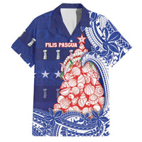 Northern Mariana Islands Christmas Family Matching Puletasi and Hawaiian Shirt Seashell Xmas Tree Tribal Waves DT05 Dad's Shirt - Short Sleeve Navy - Polynesian Pride