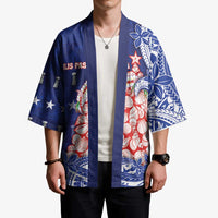 Northern Mariana Islands Christmas Kimono Seashell Xmas Tree Tribal Waves DT05 - Polynesian Pride