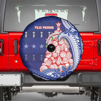 Northern Mariana Islands Christmas Spare Tire Cover Seashell Xmas Tree Tribal Waves - Polynesian Pride