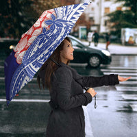 Northern Mariana Islands Christmas Umbrella Seashell Xmas Tree Tribal Waves DT05 - Polynesian Pride