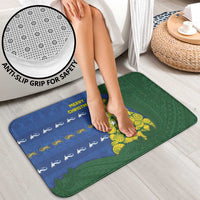 Solomon Islands Christmas Bathroom Set Seashell Xmas Tree Tribal Waves - Polynesian Pride