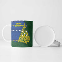 Solomon Islands Christmas Ceramic Mug Seashell Xmas Tree Tribal Waves - Polynesian Pride