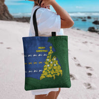 Solomon Islands Christmas Tote Bag Seashell Xmas Tree Tribal Waves DT05 - Polynesian Pride