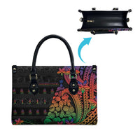 New Caledonia Christmas Leather Bag Seashell Xmas Tree Tribal Waves DT05 - Polynesian Pride