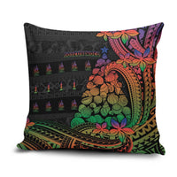 New Caledonia Christmas Pillow Cover Seashell Xmas Tree Tribal Waves DT05 Black - Polynesian Pride
