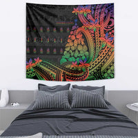 New Caledonia Christmas Tapestry Seashell Xmas Tree Tribal Waves - Polynesian Pride