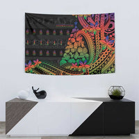 New Caledonia Christmas Tapestry Seashell Xmas Tree Tribal Waves - Polynesian Pride