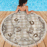 Hawaii Palaka Cowboy Beach Blanket Shell Maile Lei With Western Patterns - Polynesian Pride