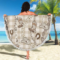 Hawaii Palaka Cowboy Beach Blanket Shell Maile Lei With Western Patterns - Polynesian Pride
