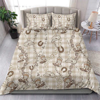 Hawaii Palaka Cowboy Bedding Set Shell Maile Lei With Western Patterns - Polynesian Pride