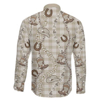 Hawaii Palaka Cowboy Family Matching Long Sleeve Bodycon Dress and Hawaiian Shirt Shell Maile Lei With Western Patterns - Polynesian Pride