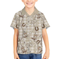 Hawaii Palaka Cowboy Hawaiian Shirt Shell Maile Lei With Western Patterns - Polynesian Pride