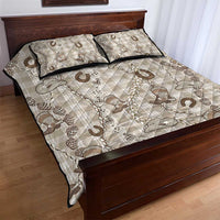 Hawaii Palaka Cowboy Quilt Bed Set Shell Maile Lei With Western Patterns - Polynesian Pride