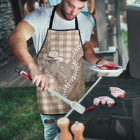 Beige Hawaii Palaka Cowboy Turtle Apron Hawaiian Paniolo Puakenikeni Maile Lei DT05 - Polynesian Pride