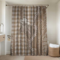 Beige Hawaii Palaka Cowboy Turtle Bathroom Set Hawaiian Paniolo Puakenikeni Maile Lei - Polynesian Pride