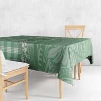 Green Hawaii Palaka Cowboy Turtle Tablecloth Hawaiian Paniolo Puakenikeni Maile Lei - Polynesian Pride