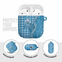 Blue Hawaii Palaka Cowboy Turtle AirPods Case Hawaiian Paniolo Puakenikeni Maile Lei - Polynesian Pride