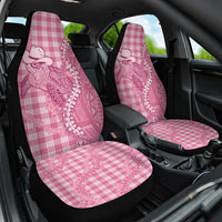 Pink Hawaii Palaka Cowboy Turtle Car Seat Cover Hawaiian Paniolo Puakenikeni Maile Lei - Polynesian Pride