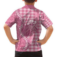 Pink Hawaii Palaka Cowboy Turtle Hawaiian Shirt Hawaiian Paniolo Puakenikeni Maile Lei - Polynesian Pride