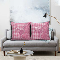 Pink Hawaii Palaka Cowboy Turtle Pillow Cover Hawaiian Paniolo Puakenikeni Maile Lei - Polynesian Pride