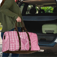 Pink Hawaii Palaka Cowboy Turtle Travel Bag Hawaiian Paniolo Puakenikeni Maile Lei - Polynesian Pride