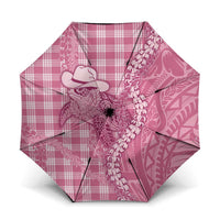 Pink Hawaii Palaka Cowboy Turtle Umbrella Hawaiian Paniolo Puakenikeni Maile Lei - Polynesian Pride