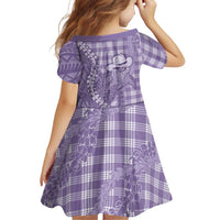 Purple Hawaii Palaka Cowboy Turtle Family Matching Summer Maxi Dress and Hawaiian Shirt Hawaiian Paniolo Puakenikeni Maile Lei - Polynesian Pride