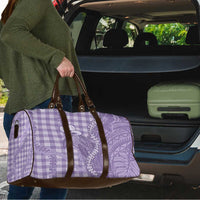Purple Hawaii Palaka Cowboy Turtle Travel Bag Hawaiian Paniolo Puakenikeni Maile Lei - Polynesian Pride