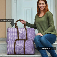 Purple Hawaii Palaka Cowboy Turtle Travel Bag Hawaiian Paniolo Puakenikeni Maile Lei - Polynesian Pride