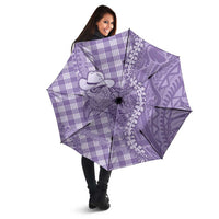 Purple Hawaii Palaka Cowboy Turtle Umbrella Hawaiian Paniolo Puakenikeni Maile Lei - Polynesian Pride