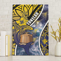 Tokelau Canvas Wall Art National Badge Waves Style