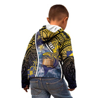 Personalised Tokelau Kid Hoodie National Badge Waves Style