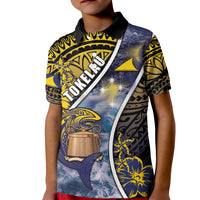 Personalised Tokelau Kid Polo Shirt National Badge Waves Style