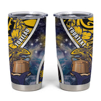 Personalised Tokelau Tumbler Cup National Badge Waves Style